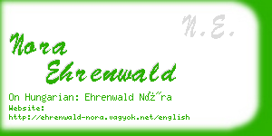 nora ehrenwald business card
